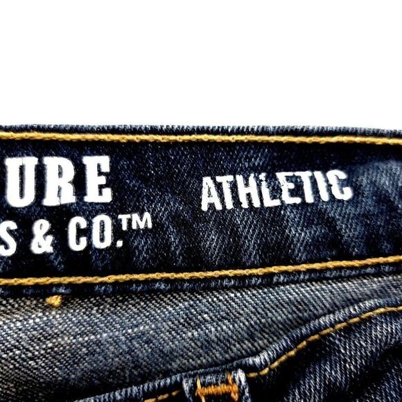 Levi's Signature Athletic Denim Cotton Denim Low Rise Whiskers Blue Jeans 30/29 - Picture 5 of 9